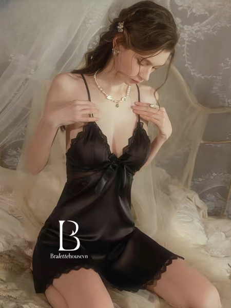 Đầm váy ngủ nữ satin cao cấp Phantom Dress S2221 quyến rũ Bralettehousevn