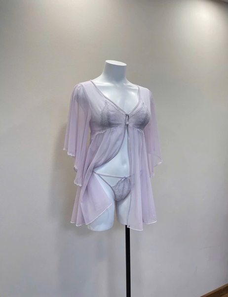 (Kèm quần) Choàng Glory S2224 cao cấp chất voan xuyên thấu Bralettehousevn