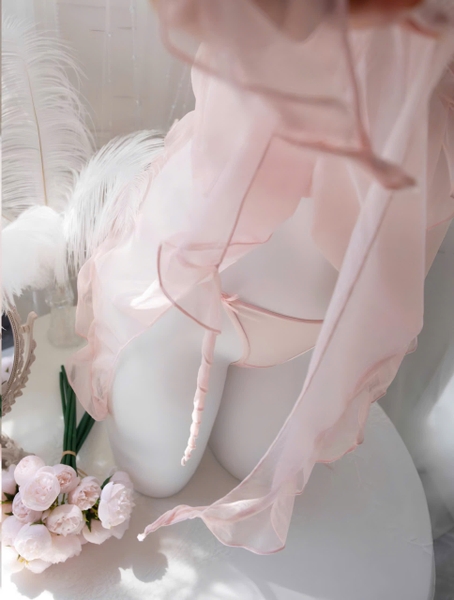 Đầm ngủ nữ satin phối ren voan cánh bướm Westy Dress S2284 cao cấp dáng xoè có mút bay bổng gợi cảm Bralettehousevn