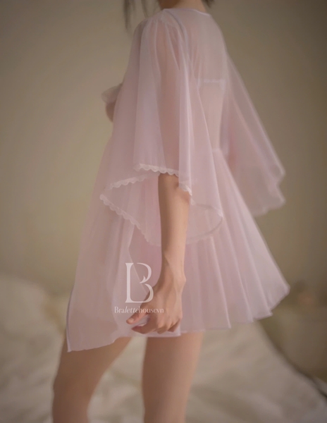 (Kèm quần) Choàng Glory S2224 cao cấp chất voan xuyên thấu Bralettehousevn