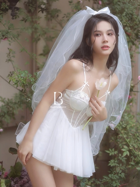 Đầm váy ngủ nữ cao cấp Bomie Dress S2222 corset dáng xoè công chúa Bralettehousevn