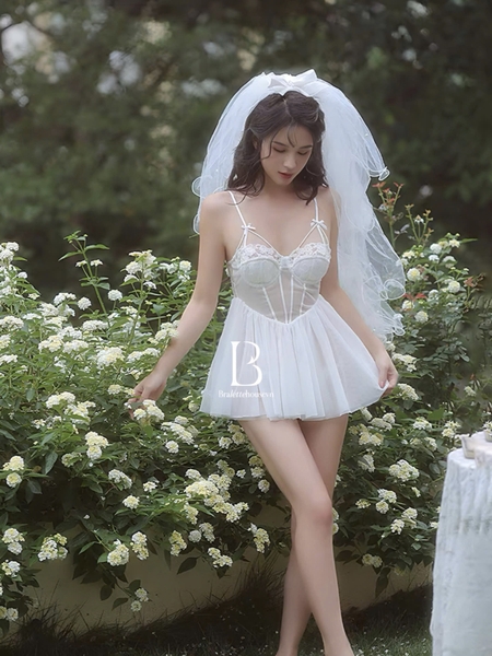 Đầm váy ngủ nữ cao cấp Bomie Dress S2222 corset dáng xoè công chúa Bralettehousevn