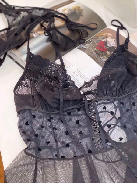 [NEW 2024] Đầm váy ngủ nữ cao cấp Becca Dress S2226 xuyên thấu dáng xoè Bralettehousevn