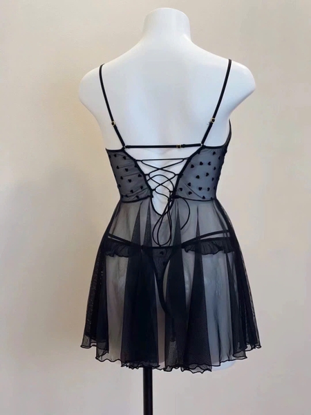 [NEW 2024] Đầm váy ngủ nữ cao cấp Becca Dress S2226 xuyên thấu dáng xoè Bralettehousevn