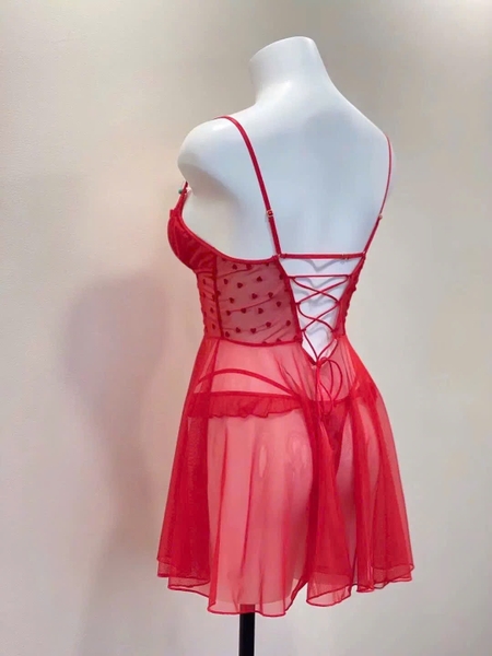 [NEW 2024] Đầm váy ngủ nữ cao cấp Becca Dress S2226 xuyên thấu dáng xoè Bralettehousevn