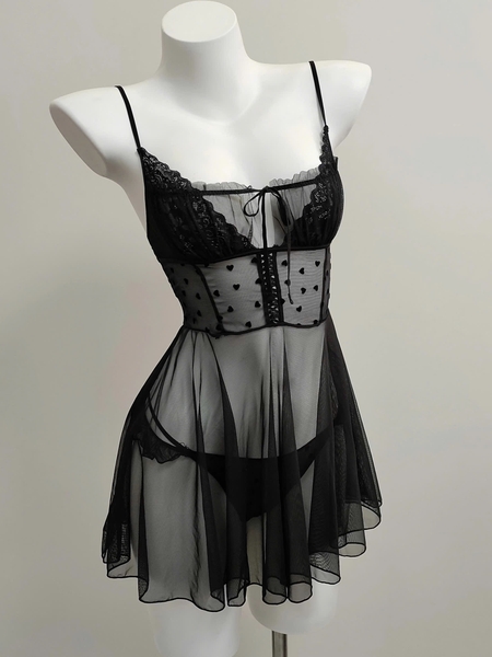 [NEW 2024] Đầm váy ngủ nữ cao cấp Becca Dress S2226 xuyên thấu dáng xoè Bralettehousevn