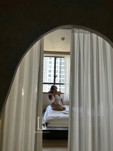 Bộ đồ liền thân nữ nơ Lilia Bodysuit S1846 ren voan cao cấp khoét đáy Bralettehousevn