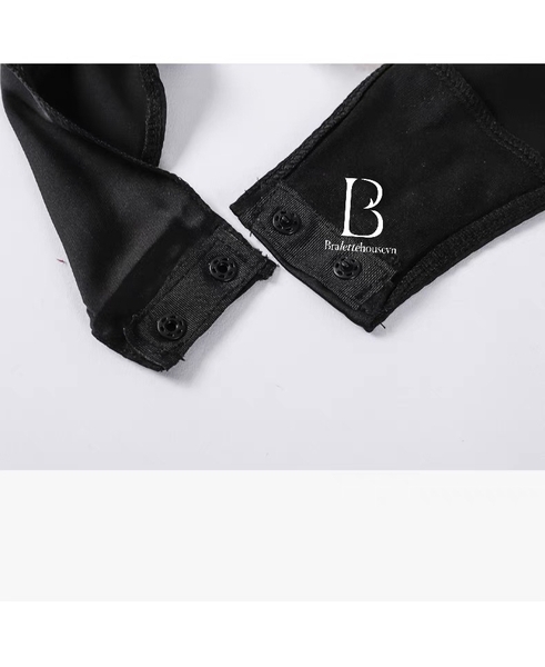 Bodysuit nữ chất satin phối ren Ikari bodysuit S1594 mịn mát ôm sát cơ thể quyến rũ Braletteshousevn