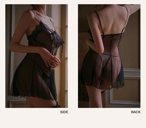Váy ngủ voan cao cấp Bitter Dress S2600 cut out gợi cảm xuyên thấu trong suốt quyến rũ Bralettehousevn