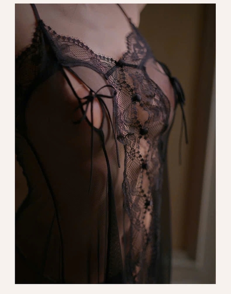 Váy ngủ voan cao cấp Bitter Dress S2600 cut out gợi cảm xuyên thấu trong suốt quyến rũ Bralettehousevn