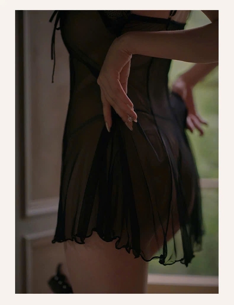 Váy ngủ voan cao cấp Bitter Dress S2600 cut out gợi cảm xuyên thấu trong suốt quyến rũ Bralettehousevn