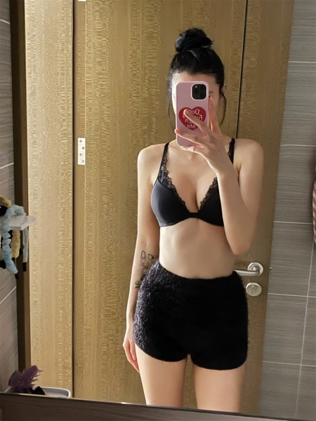 Set đồ lót cài trước Cushy Set S2373 có gọng mút mỏng ren dây leo nữ tính gợi cảm cao cấp Bralettehousevn