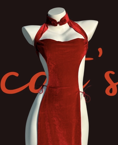 [TẶNG VỚ] Đầm váy ngủ nữ cosplay cô gái trung sườn xám cut out gợi cảm Lunar girl set S1602 Braletteshousevn