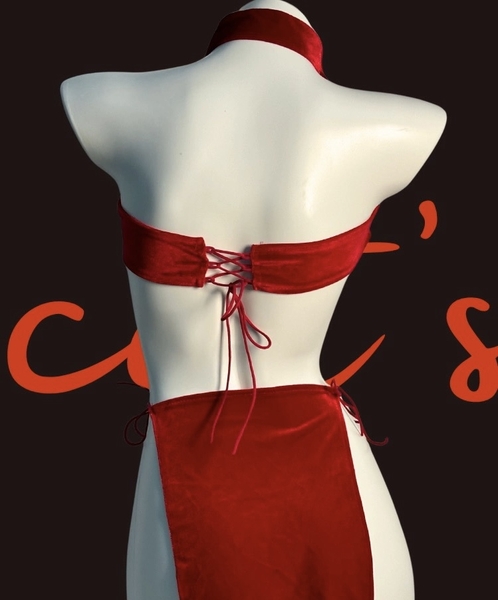 [TẶNG VỚ] Đầm váy ngủ nữ cosplay cô gái trung sườn xám cut out gợi cảm Lunar girl set S1602 Braletteshousevn