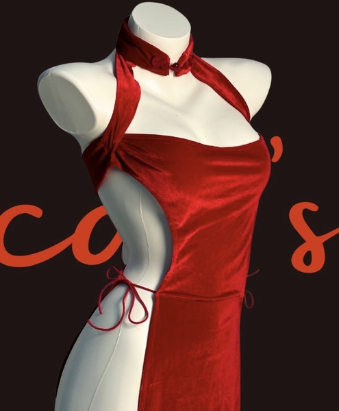 [TẶNG VỚ] Đầm váy ngủ nữ cosplay cô gái trung sườn xám cut out gợi cảm Lunar girl set S1602 Braletteshousevn