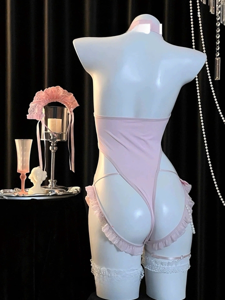 [TẶNG VỚ] Bộ đồ cosplay cao cấp Bambi Set tông hồng ngọt ngào S2606 nhiều phụ kiện cầu kỳ cài ngọc trai co giãn đáng yên gợi cảm Bralettehousevn