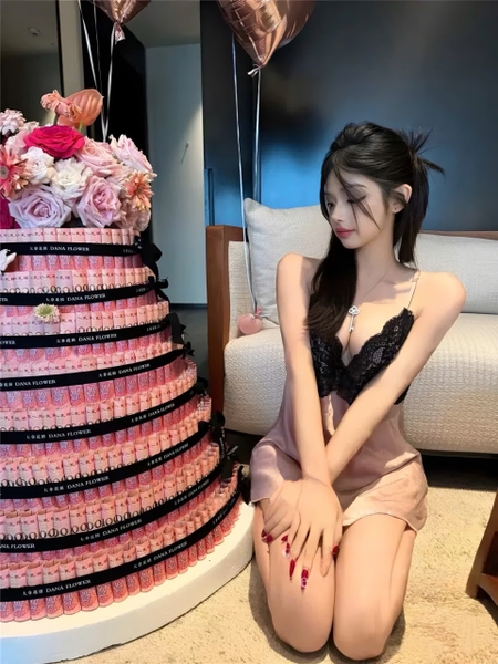 Đầm ngủ satin phối ren Pezy Dress S2367 cột dây tiểu thư ngọt ngào gợi cảm Bralettehousevn