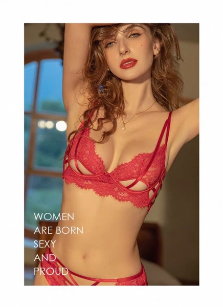 Bộ đồ lót ren nữ cao cấp Dol Set S2607 cut out có gọng không mút thiên thần gợi cảm Bralettehousevn