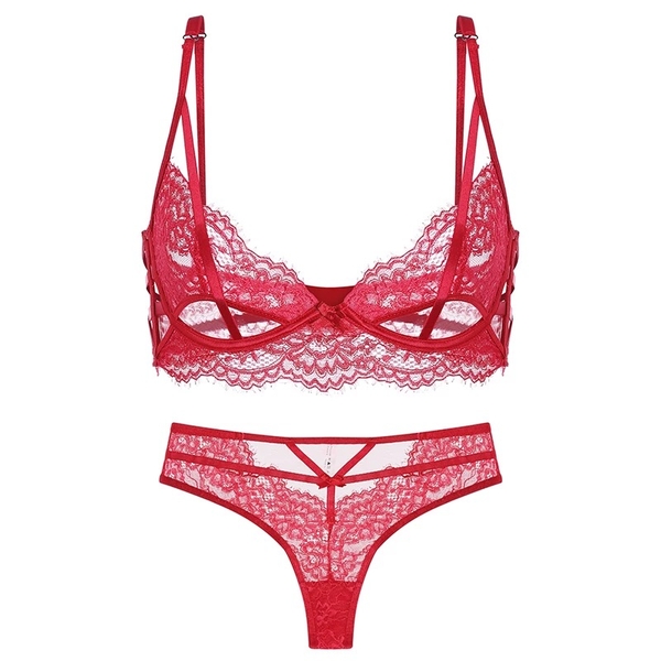 Bộ đồ lót ren nữ cao cấp Dol Set S2607 cut out có gọng không mút thiên thần gợi cảm Bralettehousevn