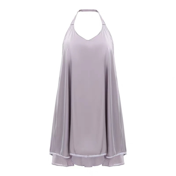 Đầm váy ngủ nữ satin cao cấp Katy Dress S2614 form suông cổ tim thoải mái có chun nữ tính đơn giản cao cấp Bralettehousevn