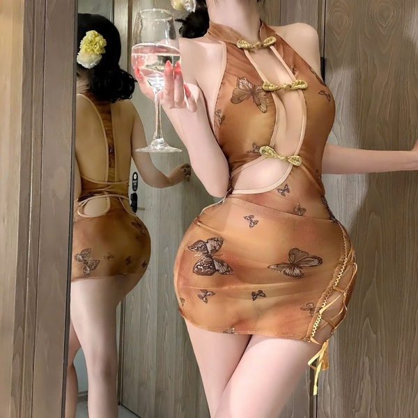 Bộ đồ cosplay Night Fly Set S2571 phong cách Trung Hoa sườn xám truyền thống gợi cảm nữ tính Trung Thu Bralettehousevn