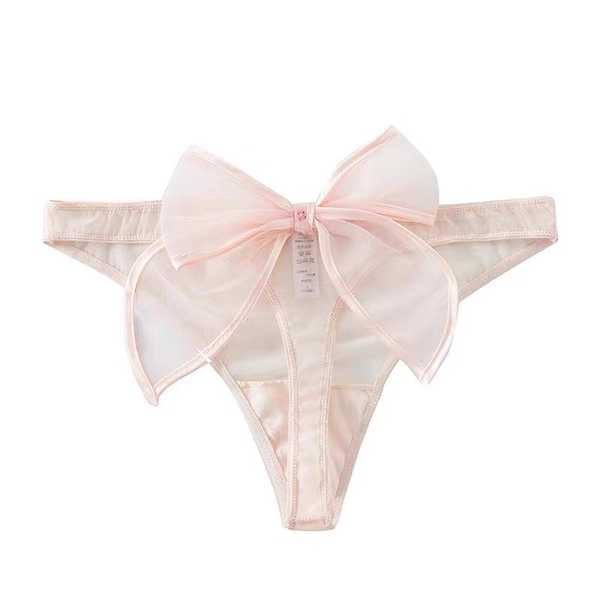 Quần lót lọt khe phối nơ voan to Free Gift Panties Q1842 gợi cảm Bralettehousevn