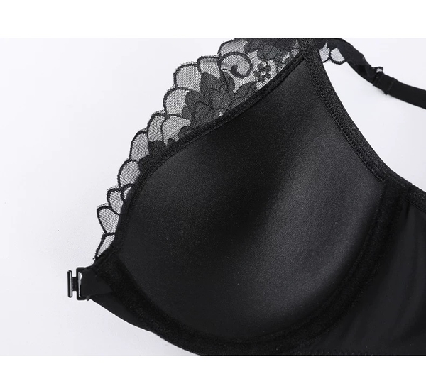 Set đồ lót cài trước Cushy Set S2373 có gọng mút mỏng ren dây leo nữ tính gợi cảm cao cấp Bralettehousevn