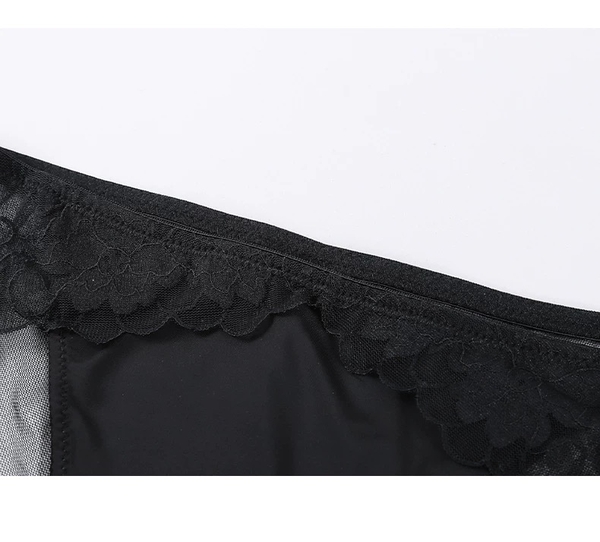 Set đồ lót cài trước Cushy Set S2373 có gọng mút mỏng ren dây leo nữ tính gợi cảm cao cấp Bralettehousevn