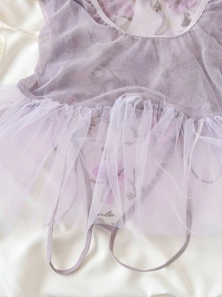 Bộ đồ liền thân phối voan xoè Balerina Bodysuit S2552 phối hoa ren nữ tính dịu dàng gợi cảm Bralettehousevn