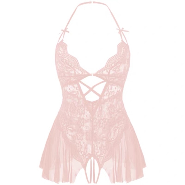 Bộ đồ liền thân ren Jime Bodysuit S2573 xẻ đáy kết hợp voan xoè nhẹ cut out nữ tính quyến rũ gợi cảm Bralettehousevn