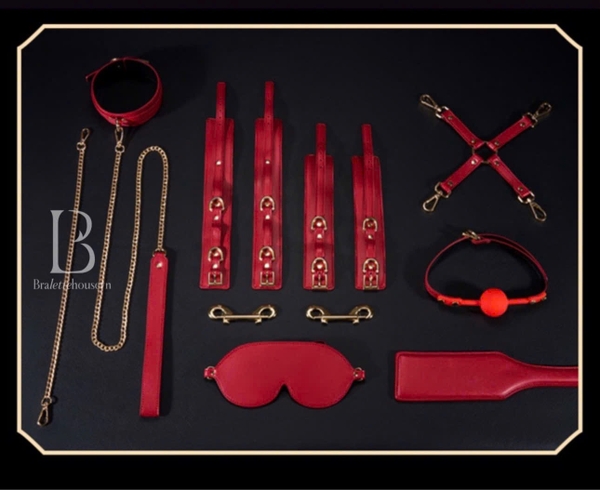 [18++] Bộ phụ kiện tình yêu cao cấp kèm bao da Trick Me Set siêu xịn sò 8 món Bralettehousevn