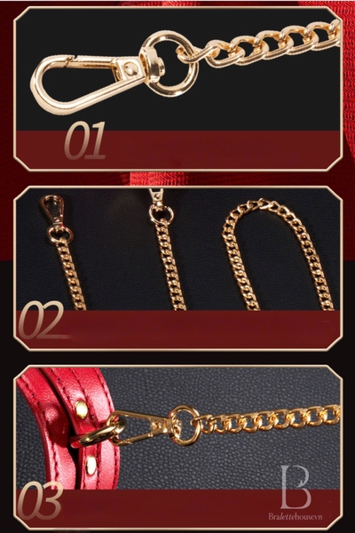 [18++] Bộ phụ kiện tình yêu cao cấp kèm bao da Trick Me Set siêu xịn sò 8 món Bralettehousevn