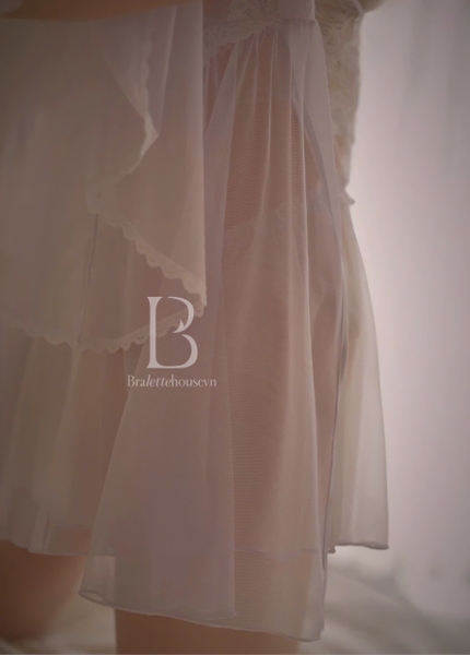 (Kèm quần) Choàng Glory S2224 cao cấp chất voan xuyên thấu Bralettehousevn