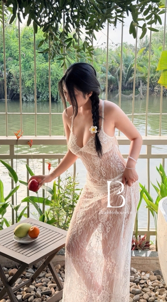 Váy ngủ full ren xuyên thấu Melin Dress khoét lưng gợi cảm quyến rũ Bralettehousevn