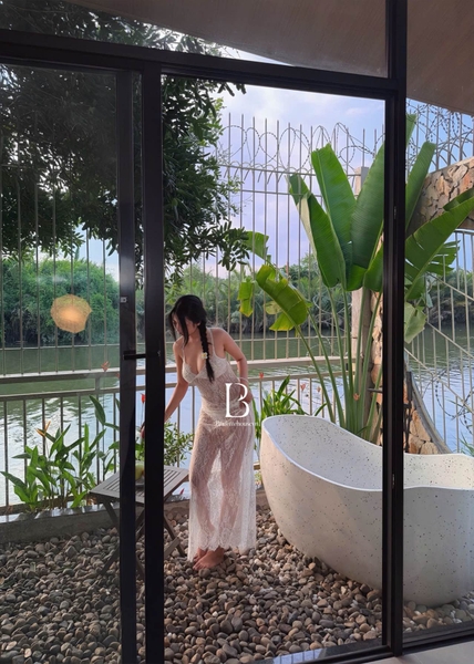 Váy ngủ full ren xuyên thấu Melin Dress khoét lưng gợi cảm quyến rũ Bralettehousevn