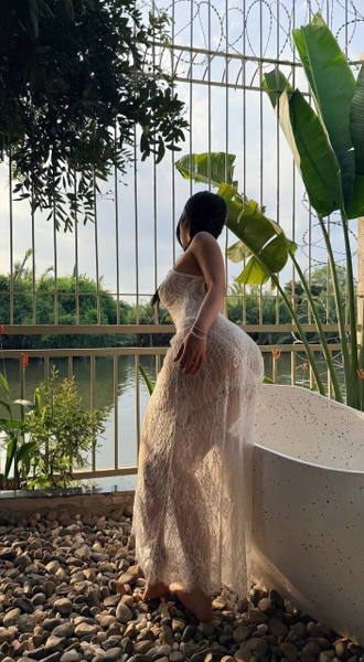 Váy ngủ full ren xuyên thấu Melin Dress khoét lưng gợi cảm quyến rũ Bralettehousevn