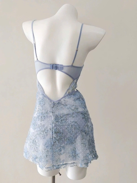 Đầm váy ngủ nữ cao cấp Teasing Dress S2450 chất hoa form xoè tiểu thư xinh xắn Bralettehousevn