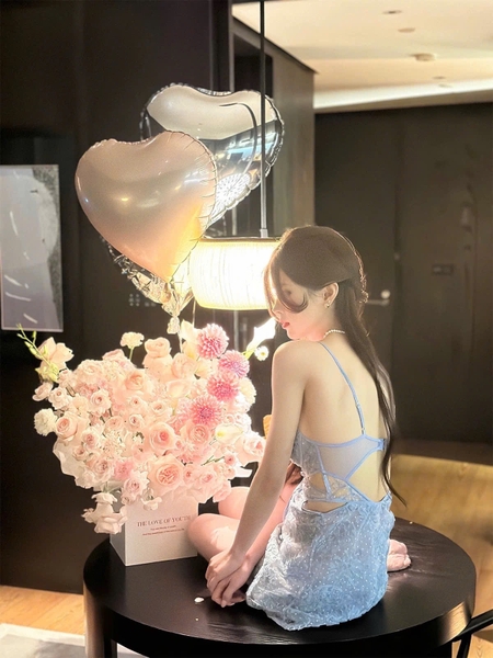 Đầm váy ngủ nữ cao cấp Teasing Dress S2450 chất hoa form xoè tiểu thư xinh xắn Bralettehousevn