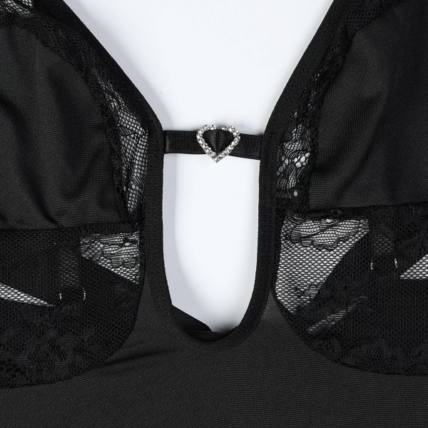 Bộ đồ liền thân nữ Juvela Bodysuit S2455 có mút đệm khoen lấp lánh cột nơ nữ tính quyến rũ Bralettehousevn