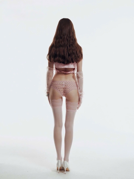 Quần lót voan tầng Kyn Panties chấm bi mùa Hè nữ tính cạp thấp Y2K Bralettehousevn