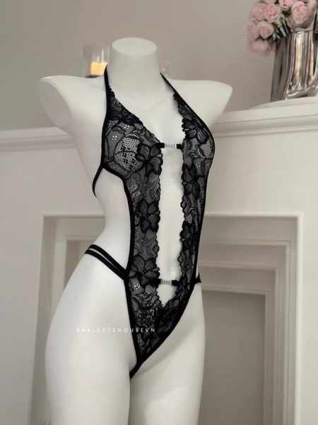 [𝐂𝐡𝐞 𝐭𝐞̂𝐧-🔥𝐡𝐨𝐚̉ 𝐭𝐨̂́𝐜] Bộ đồ liền thân S2086 RIZE BODYSUIT ren xuyên thấu Bralettehousevn