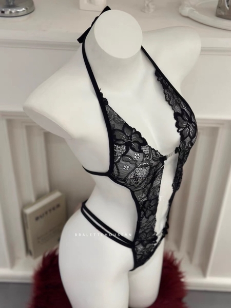 [𝐂𝐡𝐞 𝐭𝐞̂𝐧-🔥𝐡𝐨𝐚̉ 𝐭𝐨̂́𝐜] Bộ đồ liền thân S2086 RIZE BODYSUIT ren xuyên thấu Bralettehousevn
