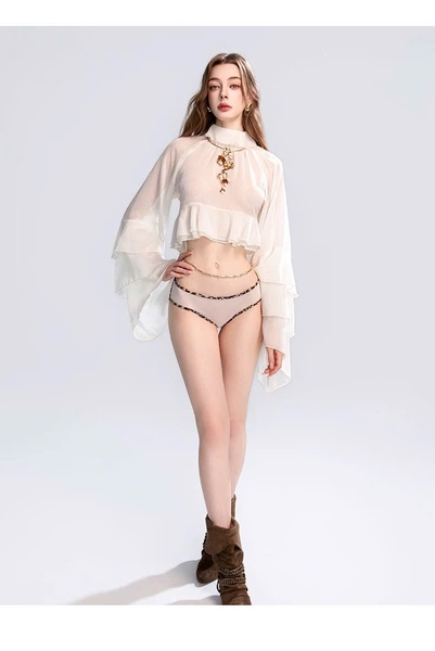 [CÓ SẴN - HOẢ TỐC] Quần ren nữ Opal Panties cut out phối nơ chuông thoải mái gợi cảm Bralettehousevn