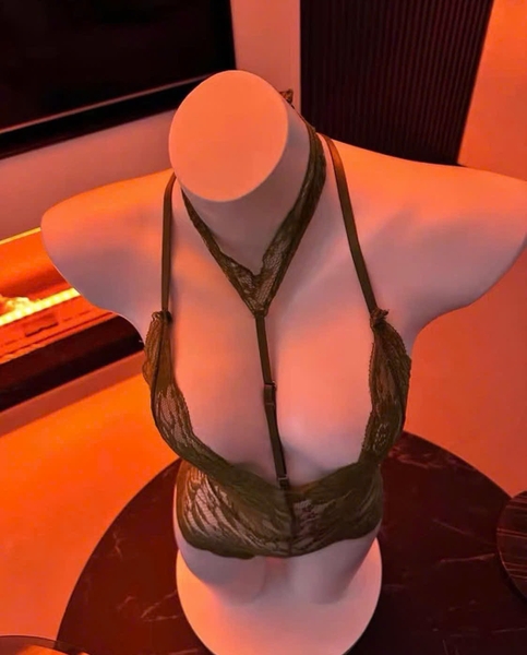 Bộ đồ liền thân ren mỏng MATCHA BODYSUIT S1935 nữ kèm choker gợi cảm xuyên thấu Bralettehousevn