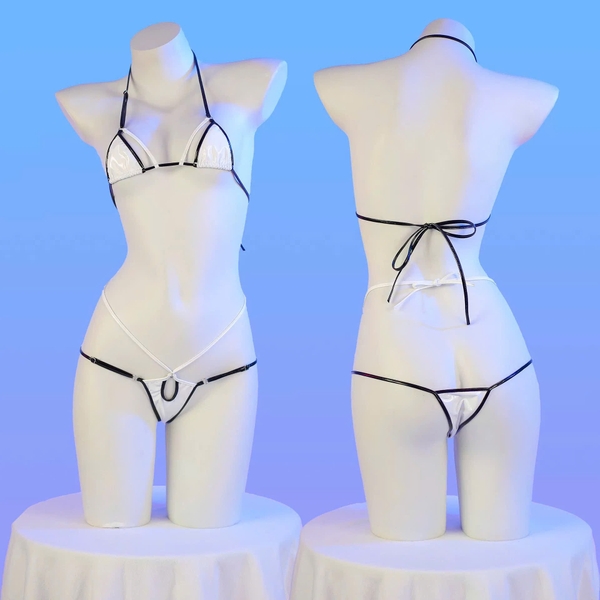 [NEW] Cruella Set S2289 bộ đồ lót da PU tiny cột dây siêu quyến rũ gợi cảm nóng bỏng không gọng mút Bralettehousevn