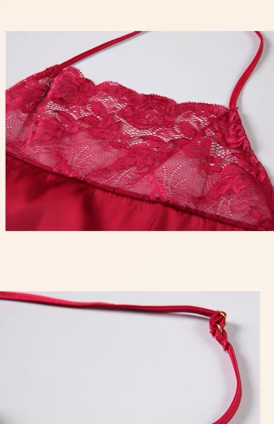 Set đồ ngủ lụa nữ dạng yếm Shanghai Romance Set S897 Bralettehousevn