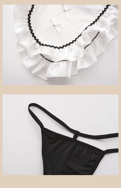 [KÈM PHỤ KIỆN] Set đồ cosplay hầu gái FuFu Maid S2520 (kèm dán ti) gợi cảm táo bạo quyến rũ Bralettehousevn