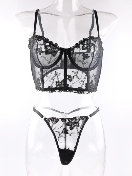 Bộ đồ ren áo corset toplette S2061 Claudia Set quyến rũ trong suốt cao cấp Bralettehousevn