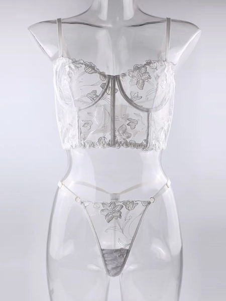 Bộ đồ ren áo corset toplette S2061 Claudia Set quyến rũ trong suốt cao cấp Bralettehousevn