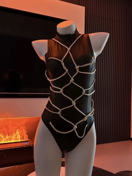 S2146 WITHOUT ME BODYSUIT Bộ đồ liền thân nữ phong cách đính dây táo bạo  Bralettehousevn